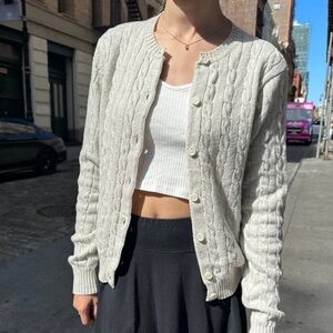 Brandy Melville wool cable knit cardigan